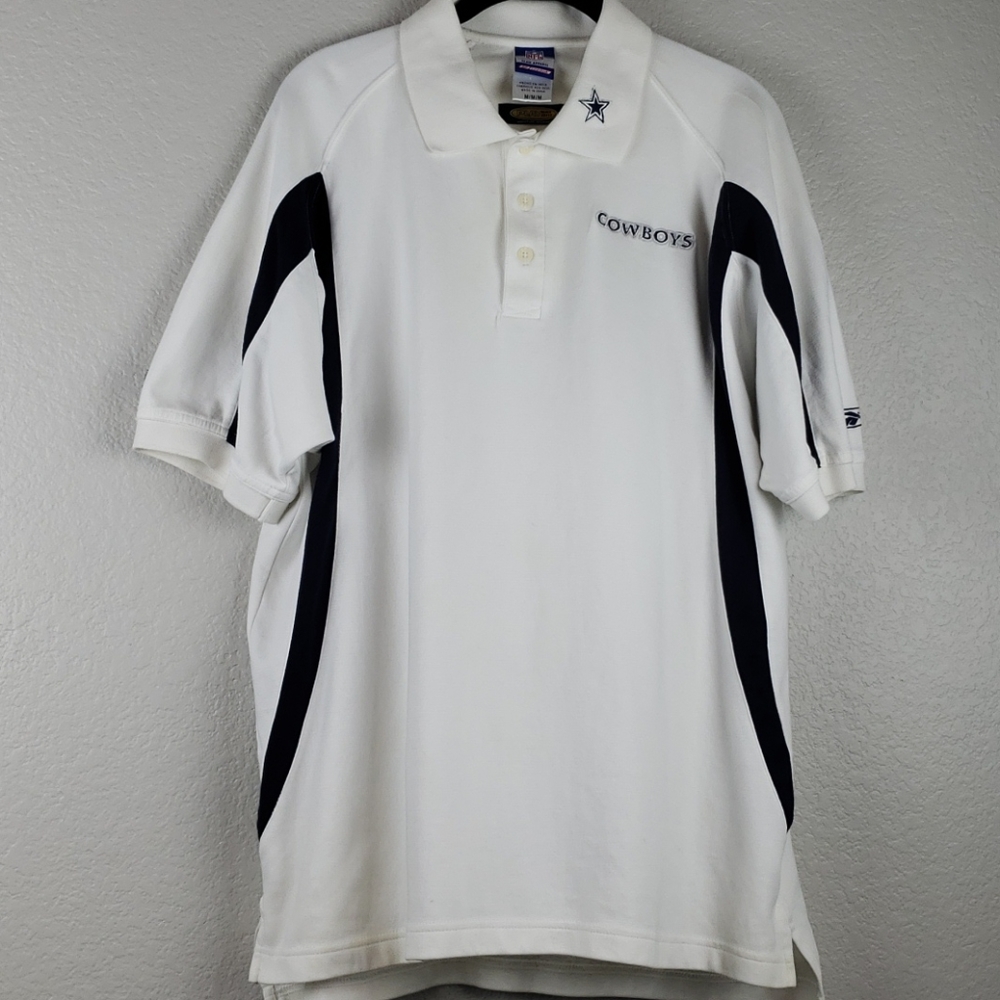 NFL | Men's White Short Sleeve Dallas Cowboys Polo Sz M